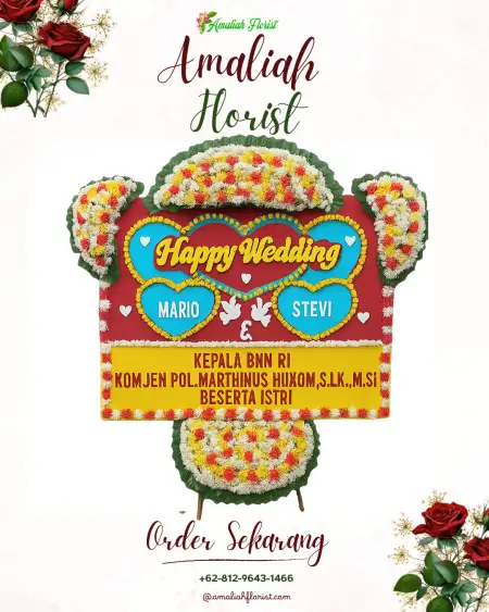 Papan Bunga Pernikahan Wanawali